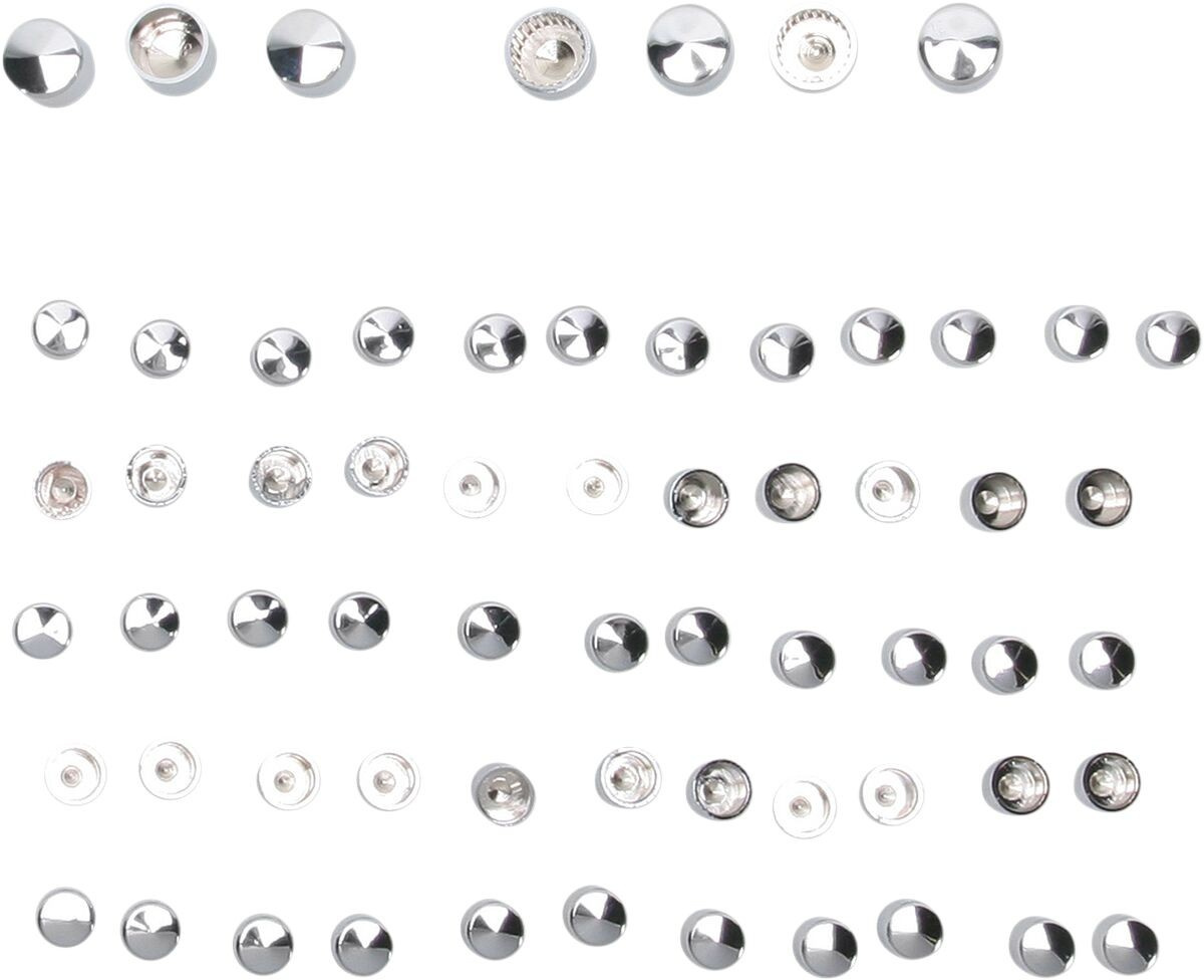 Drag Specialties Bolt Cover Kit Deluxe Chrome Covers Eng Bolt04-22Xl C