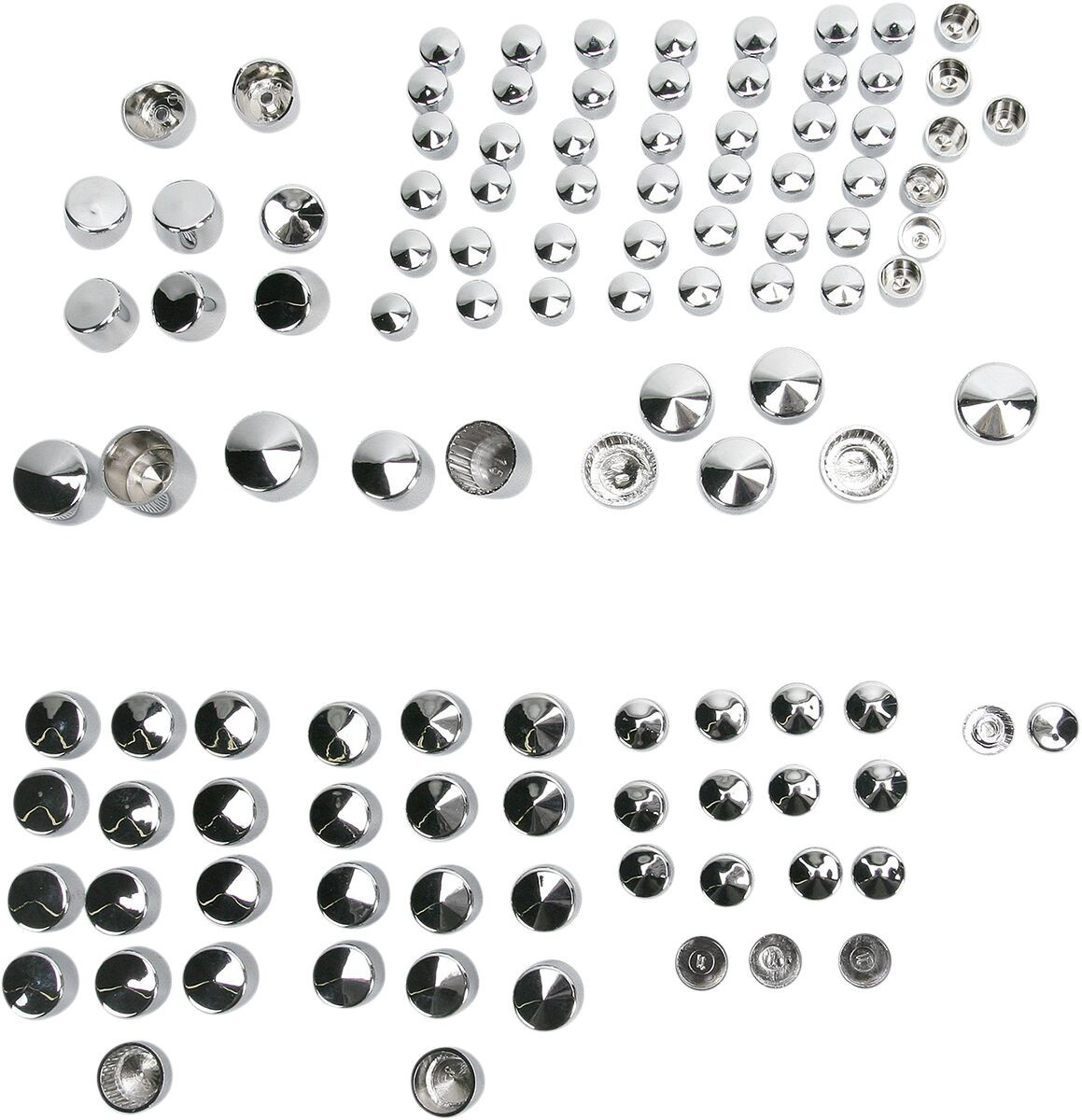 Drag Specialties Bolt Cover Kit Standard Chrome Covers Bolt 09-16 Fl C