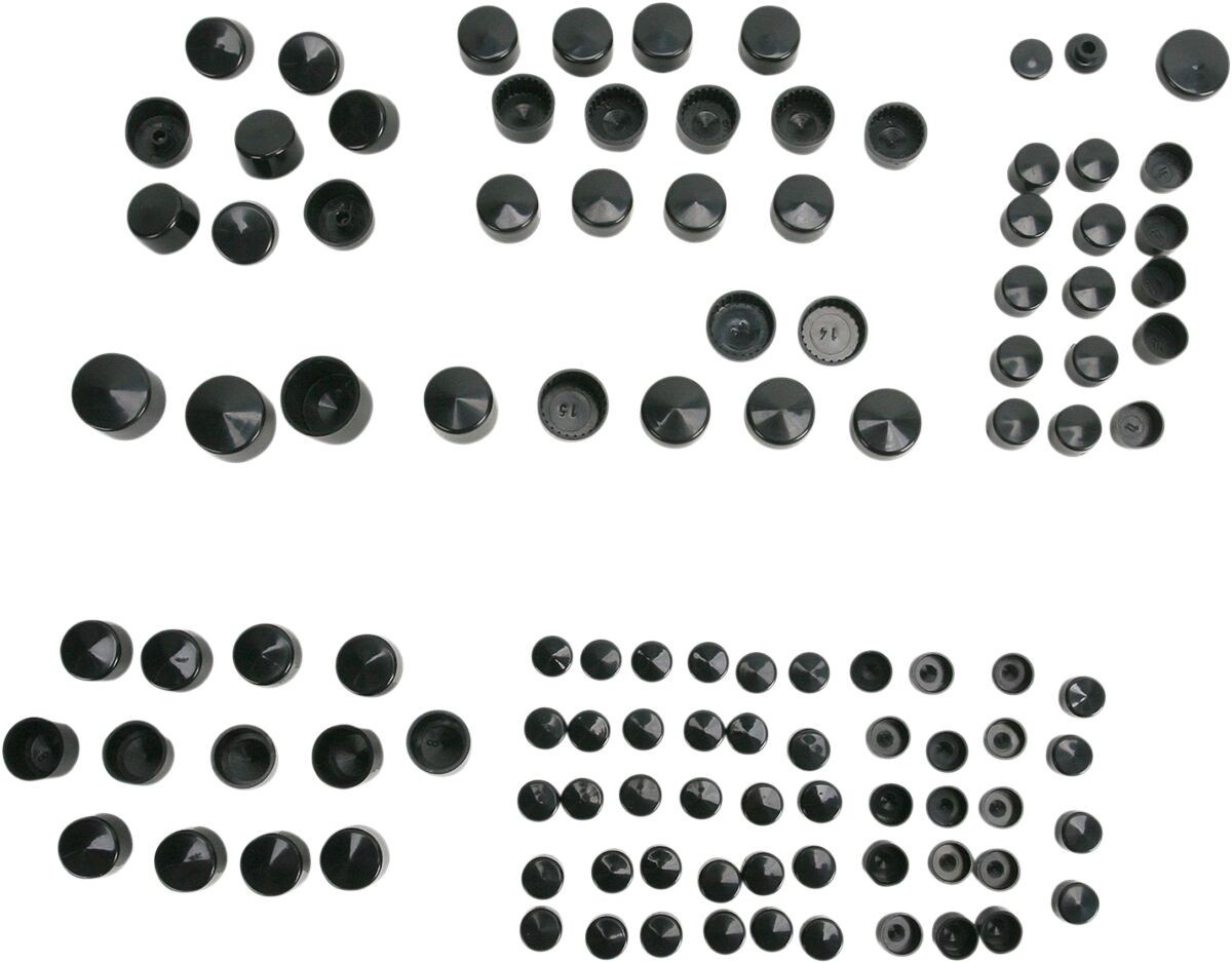 Drag Specialties Bolt Cover Kit Standard Black Covers Bolt 09-16 Fl Bl