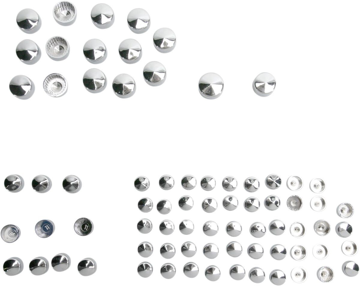 Drag Specialties Bolt Cover Kit Standard Chrome Covers Bolt 07-08 Fl C