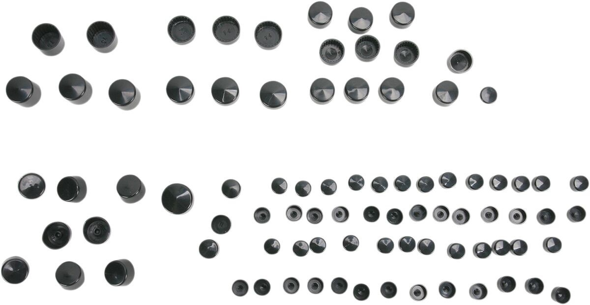 Drag Specialties Bolt Cover Kit Standard Black Covers Bolt 99-05 Fxd B