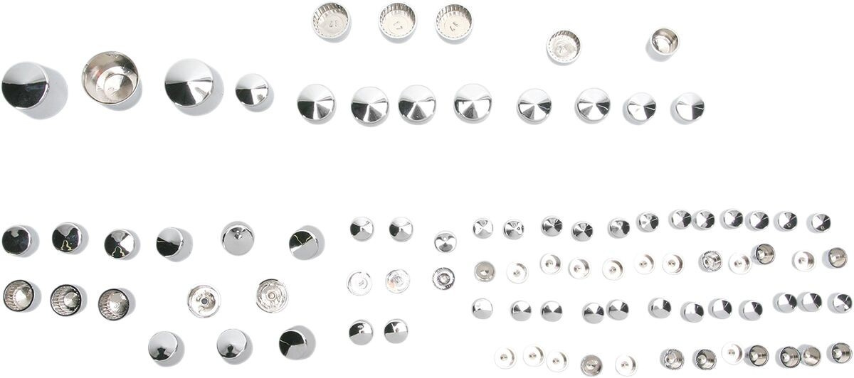 Drag Specialties Bolt Cover Kit Standard Chrome Covers Bolt 00-06Fxst