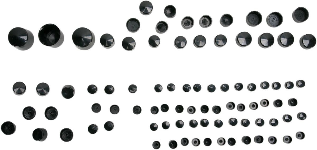 Drag Specialties Bolt Cover Kit Standard Black Covers Bolt 00-06Fxst B