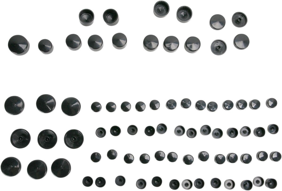 Drag Specialties Bolt Cover Kit Standard Black Covers Bolt 04-22Xl Blk