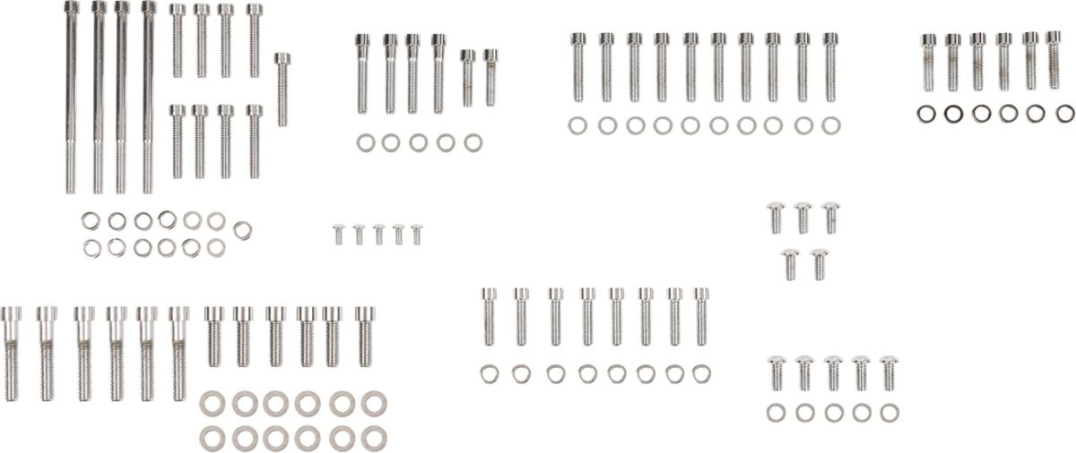 Drag Specialties Chrome Socket-Head Motor Bolt Kit Smooth Bolt Kt Mtr