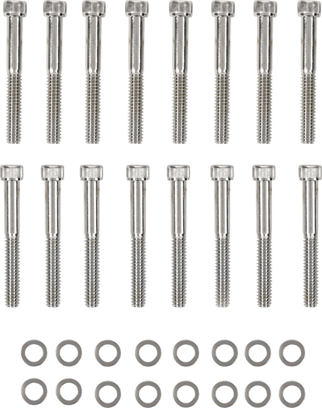 Drag Specialties Chrome Socket-Head Primary Cover Bolt Kit Knurled Bol