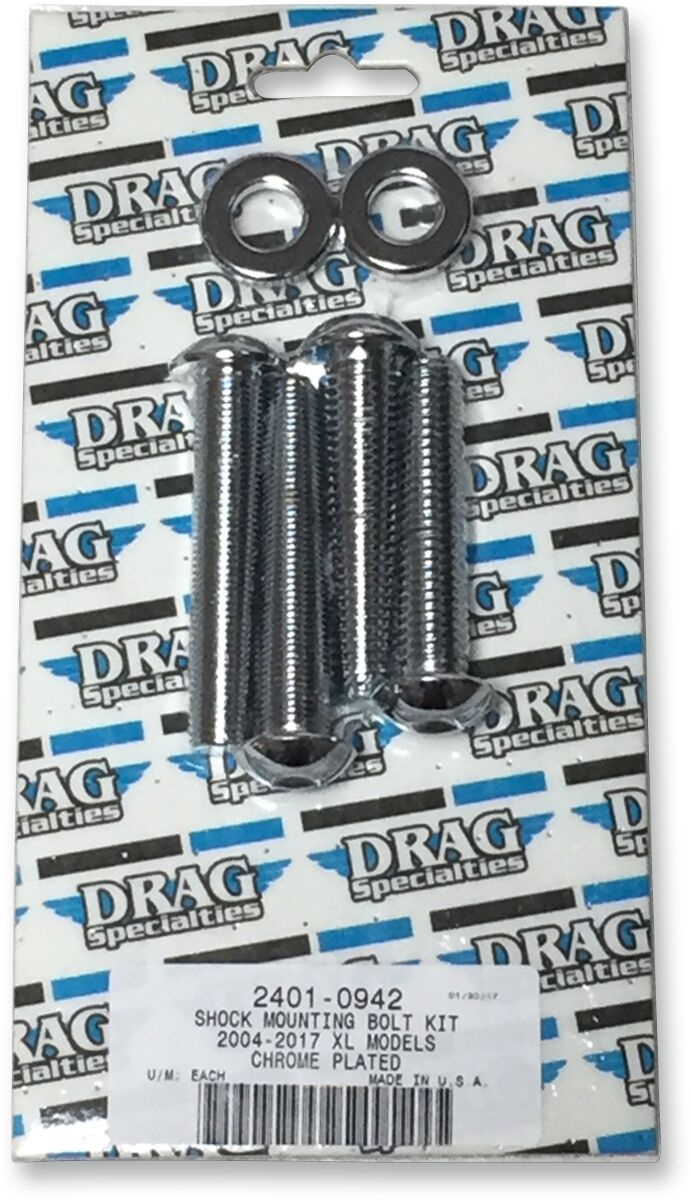 Drag Specialties Shock Rear Mount Kit Chrome Shock Mount Kit Chrome