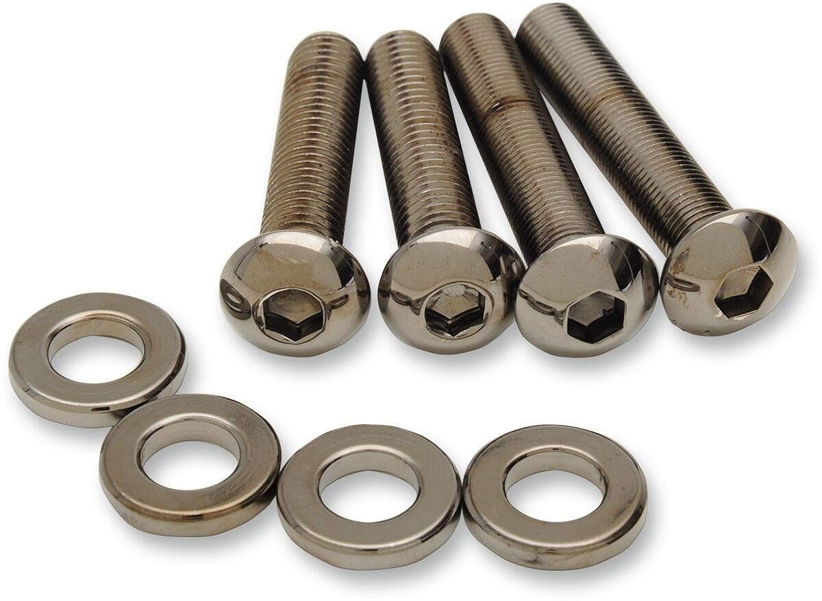 Drag Specialties Shock Rear Mount Kit Black Shock Mount Kit Blk Chrom