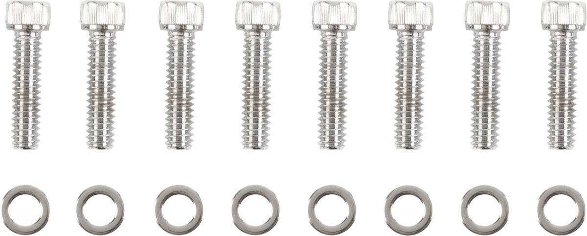 Drag Specialties Bolt Kit M8 Lifter Block Knurled Allen Head Chrome Bo