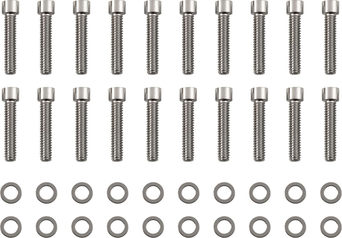 Drag Specialties Bolt Kit M8 Rocker Box Smooth Socket Head Chrome Bolt