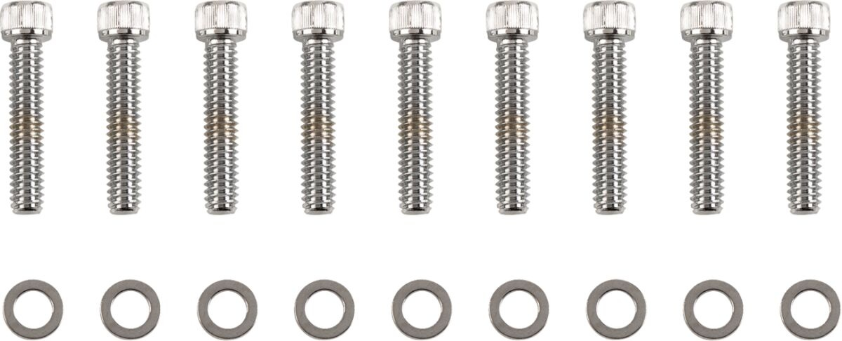 Drag Specialties Bolt Kit M8 Cam Cover Knurled Allen Head Chrome Bolt