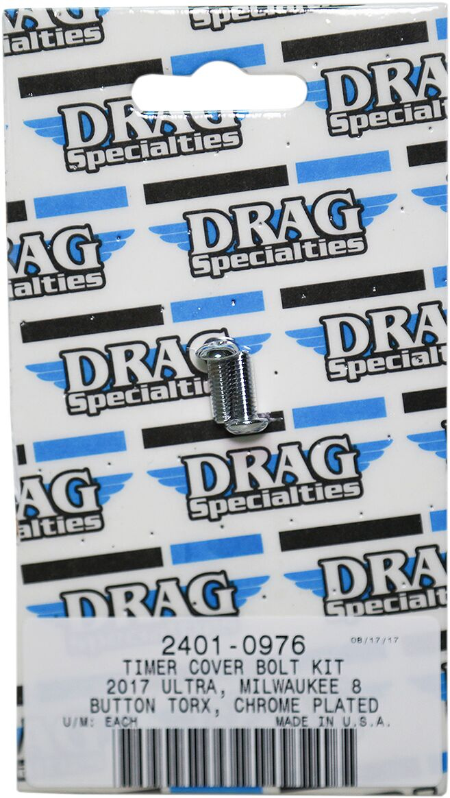 Drag Specialties Bolt Kit M8 Cover Timing Torx Head Chrome Bolt Kit M8