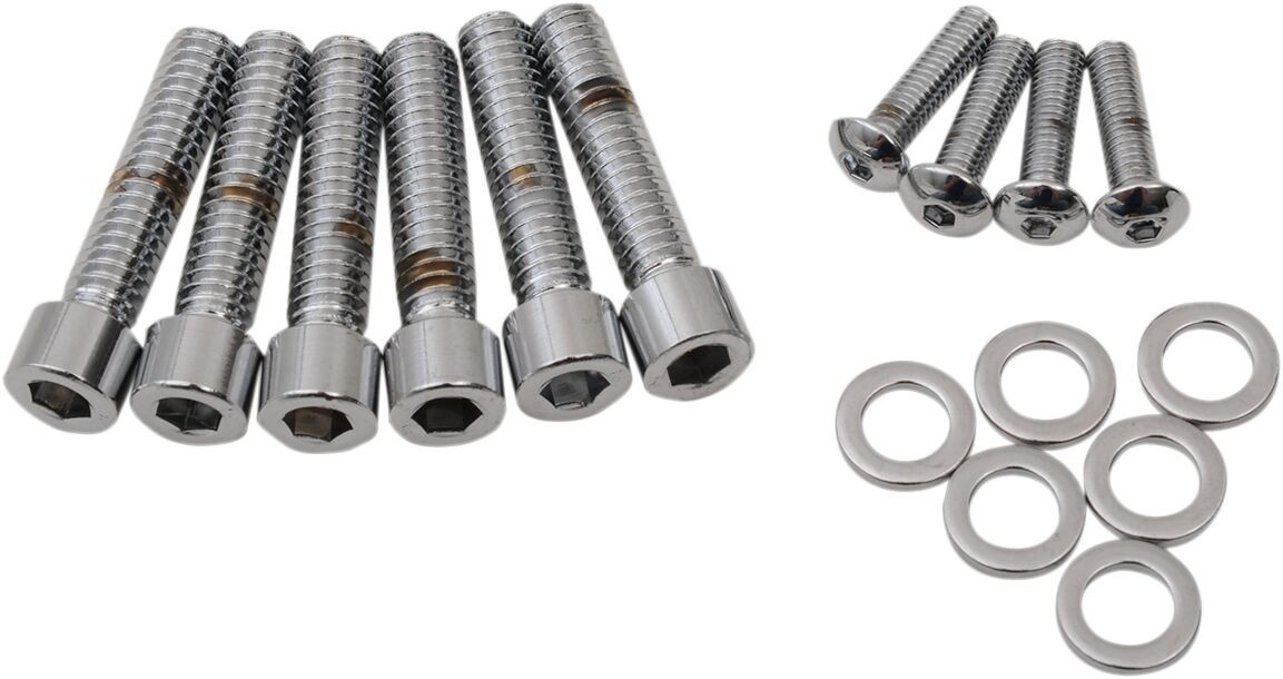 Drag Specialties Bolt Kit M8 Handlebar Control Smooth Socket Head Chro