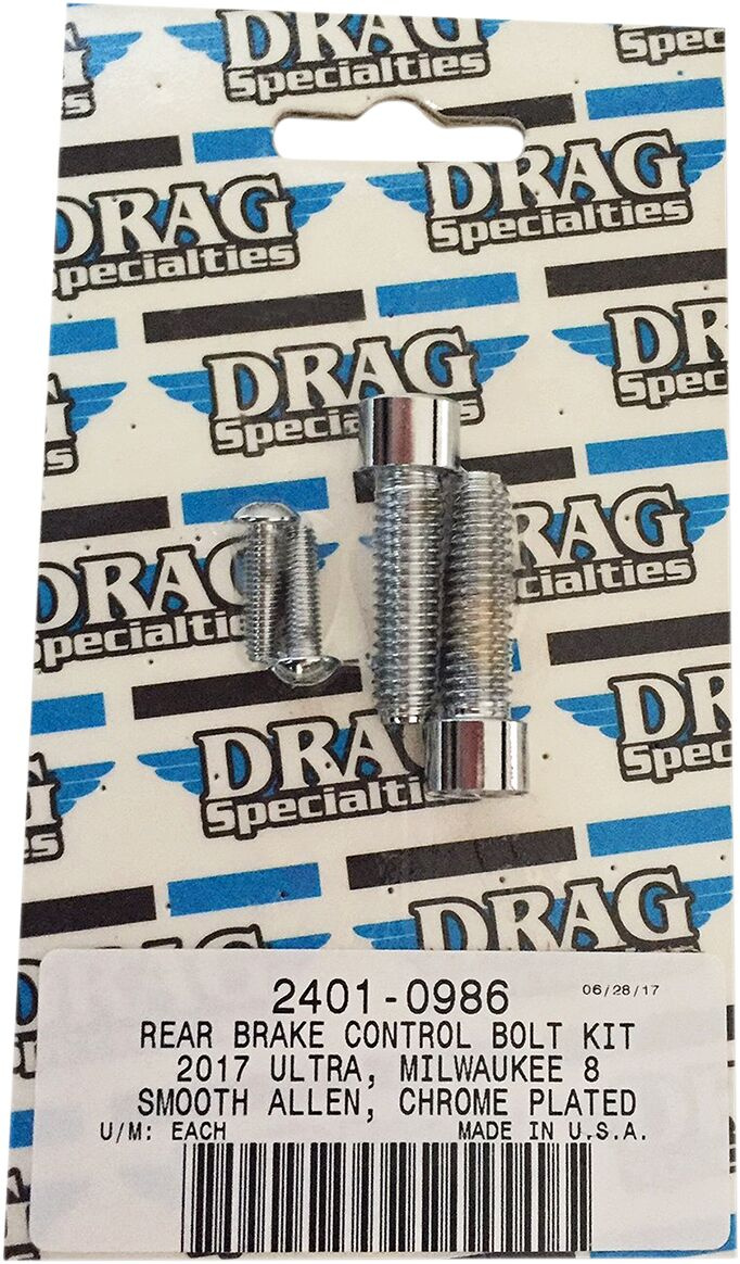Drag Specialties Bolt Kit M8 Rear Brake Control Smooth Socket Head Chr