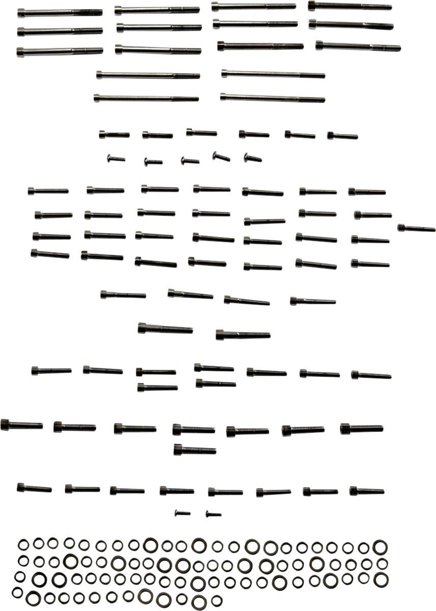 Drag Specialties Bolt Kit M8 Engine Smooth Socket Head Black Bolt Kit