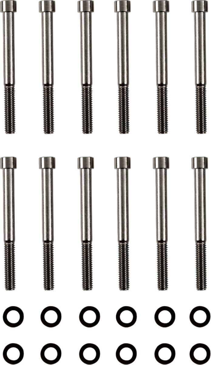 Drag Specialties Bolt Kit M8 Crankcase Smooth Socket Head Black Bolt K