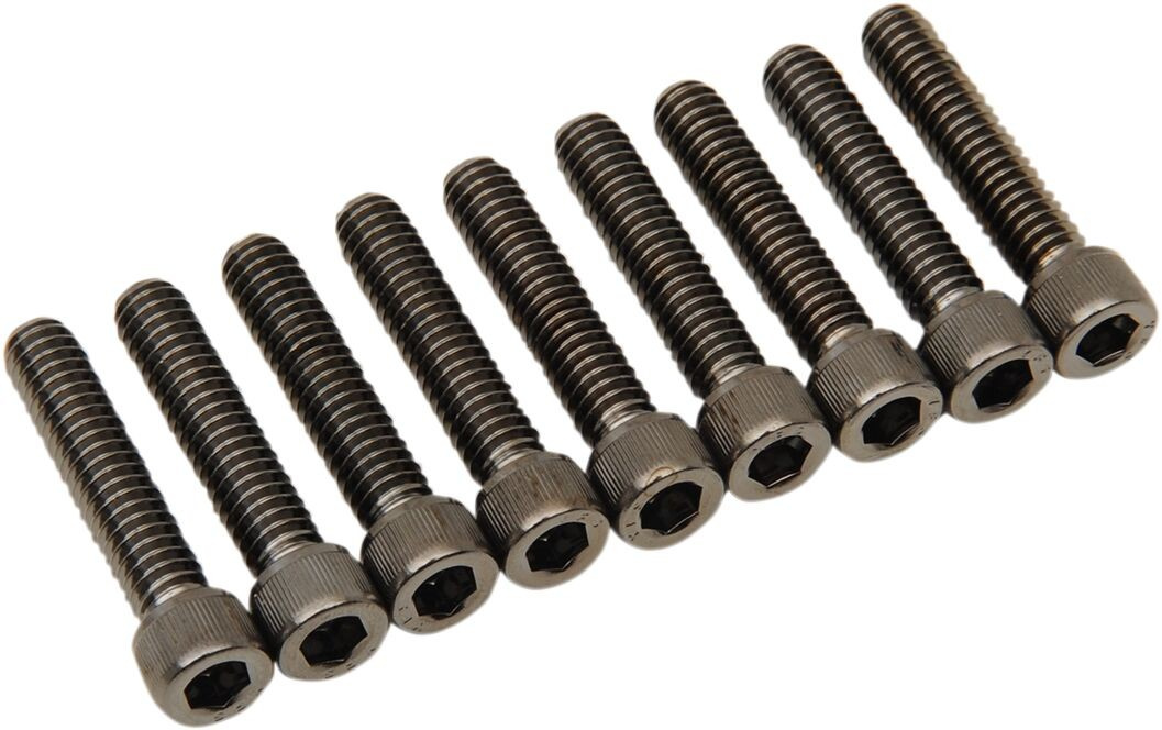 Drag Specialties Bolt Kit M8 Cam Cover Knurled Allen Head Black Bolt K
