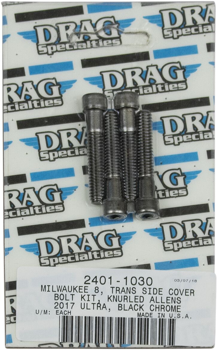 Drag Specialties Bolt Kit M8 Side Cover Tranmission Knurled Allen Head