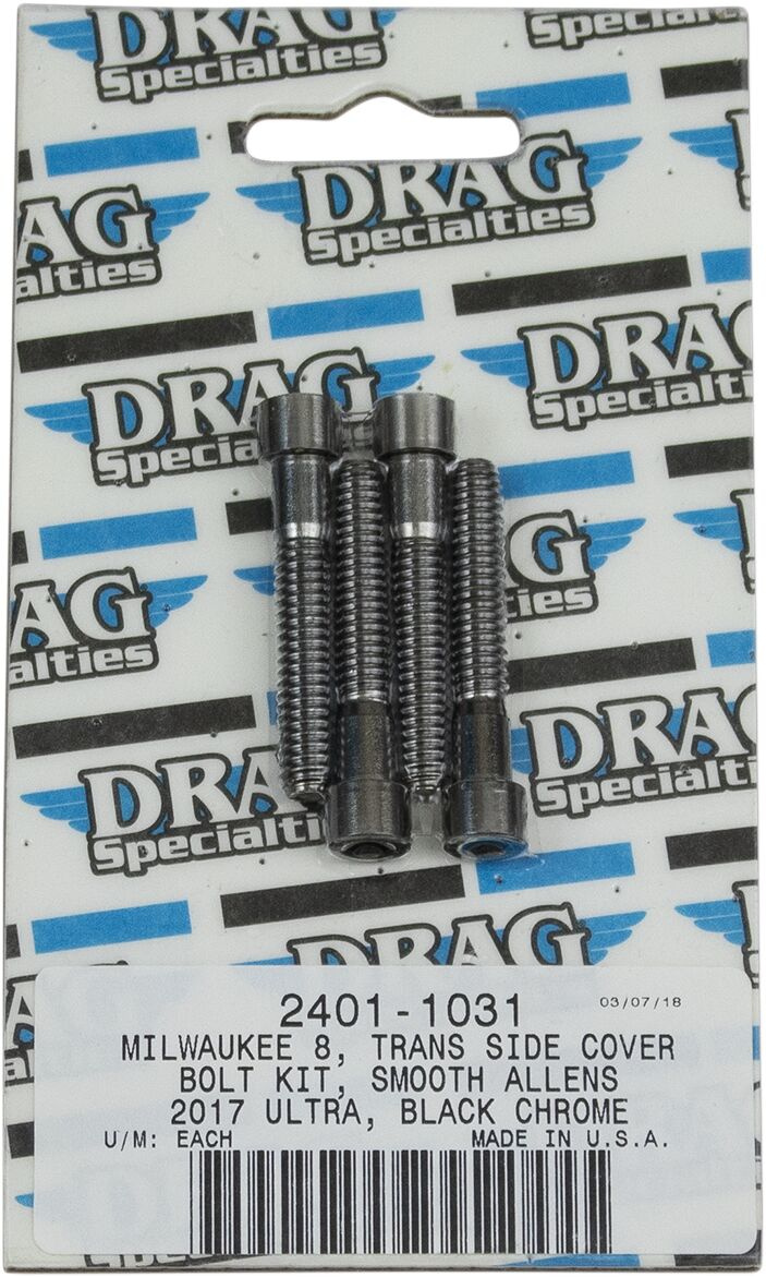 Drag Specialties Bolt Kit M8 Side Cover Tranmission Smooth Socket Head