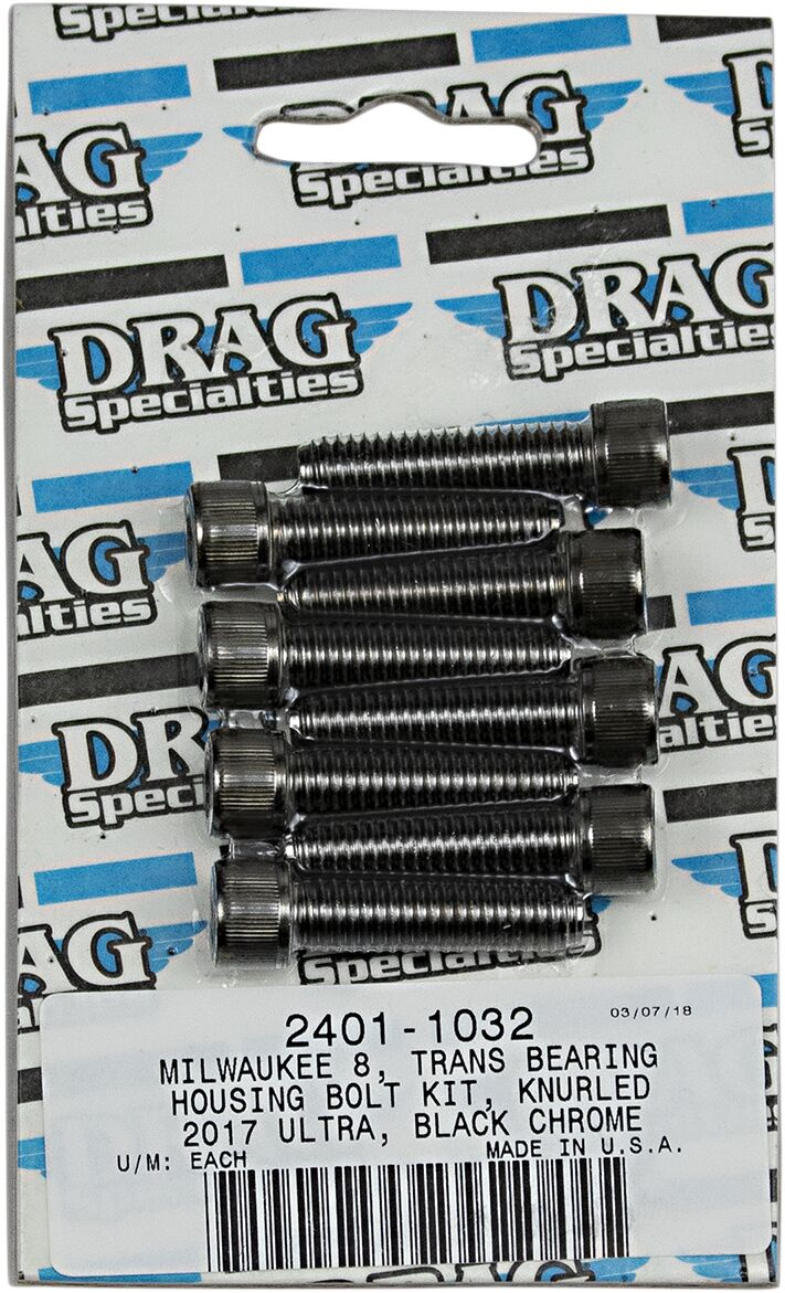 Drag Specialties Bolt Kit M8 Tranmission Bearing Housing Knurled Allen