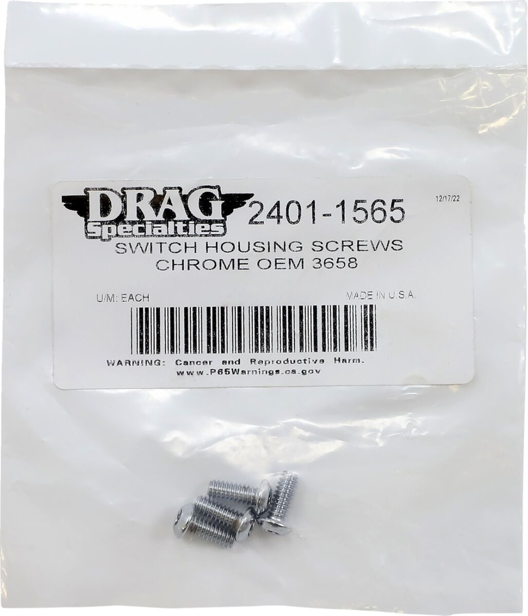 Drag Specialties Screws Switch Housing Chr Screws Switch Housing Chr