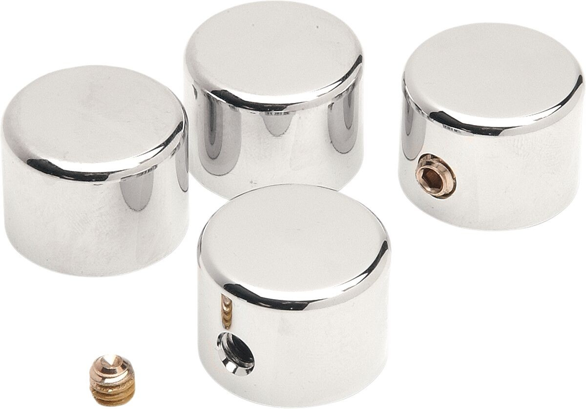 Drag Specialties Chrome Head Bolt Covers Head Bolt Covers