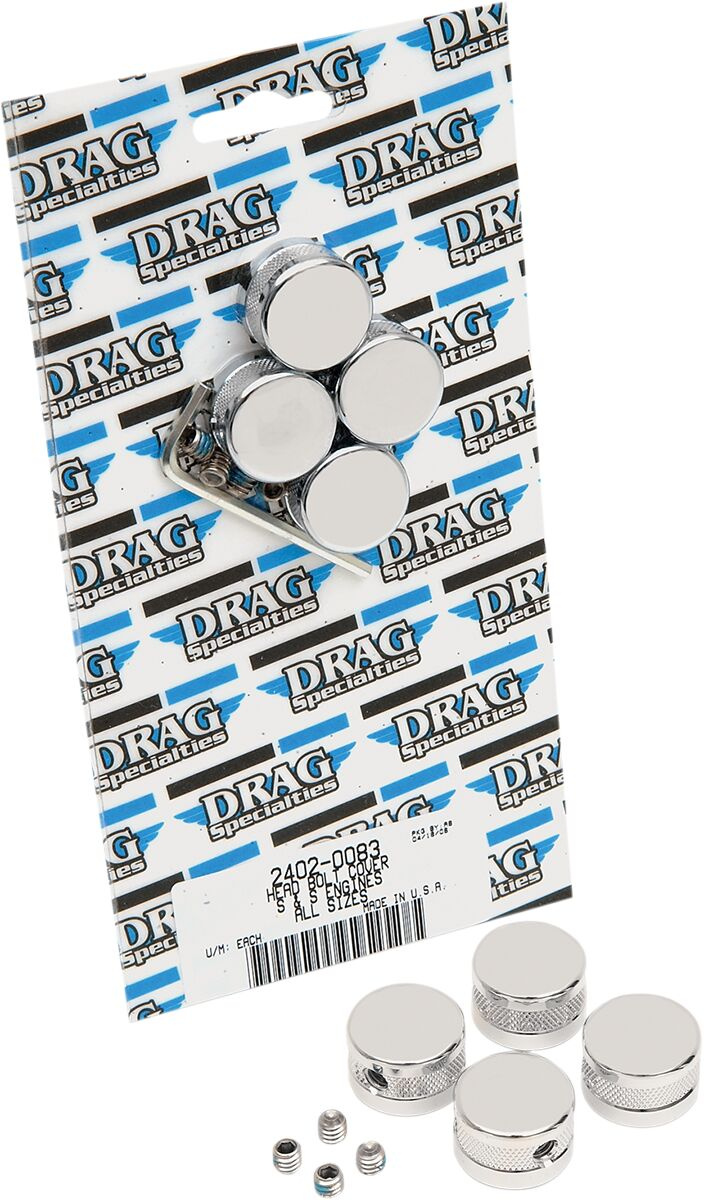 Drag Specialties Chrome S&S Head Bolt Covers Engine Head Bolt Cvr S&S