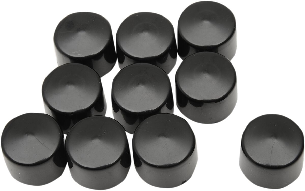 Drag Specialties Axle Caps Front Black Cover Bolt Deep 1 Hex Bk