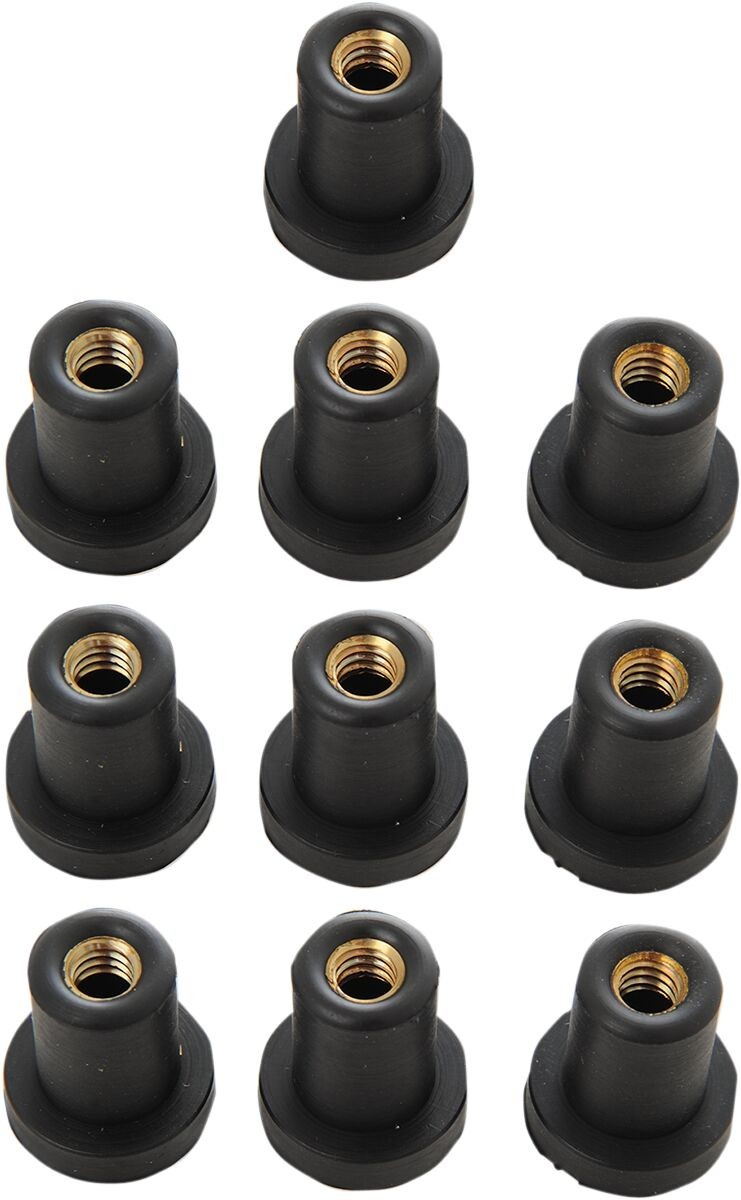 Drag Specialties Well Nuts 1/4-20 Nut Well(8099)1/4-20 10Pk