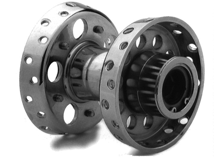 Star hub 36-66, with tapered bearings, chrome