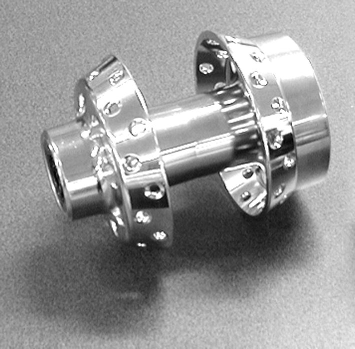 Hub 96-99 front single disc Softail/FXDWG, chrome aluminum