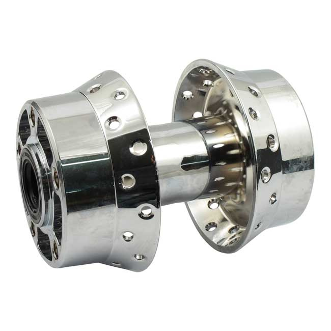 Hub, rear Softail/FXDWG/Road King 97-99/XL 86-99, chrome alu.