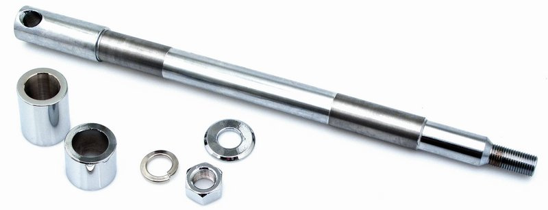 Hjulaxel fram m. montsats, 320mm, FLST/F 90-99, kromad