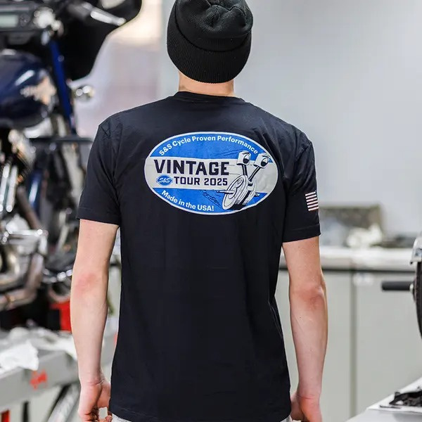 S&S Cycle  Tee Shirt Vintage Tour - Short