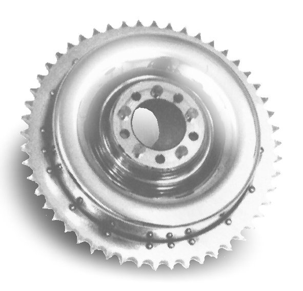 Brake drum rear B/T 36-57, chrome