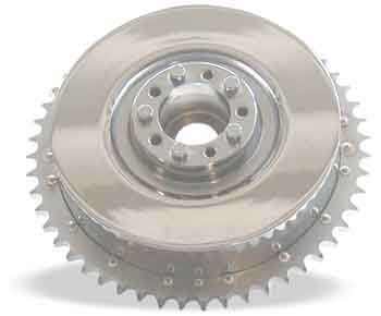 Brake drum rear FL 58-62, chrome