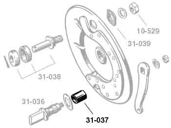 Bushing rear brake cam lever, 36-57