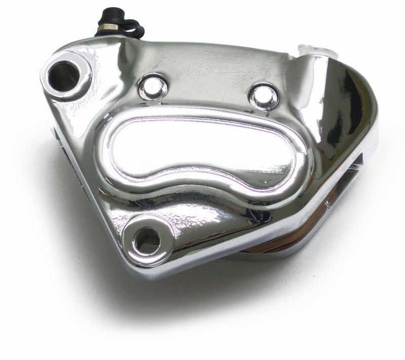 Four piston caliper,front left,H-D 00-07, XL 00-03,chr,expt V-R/Spring