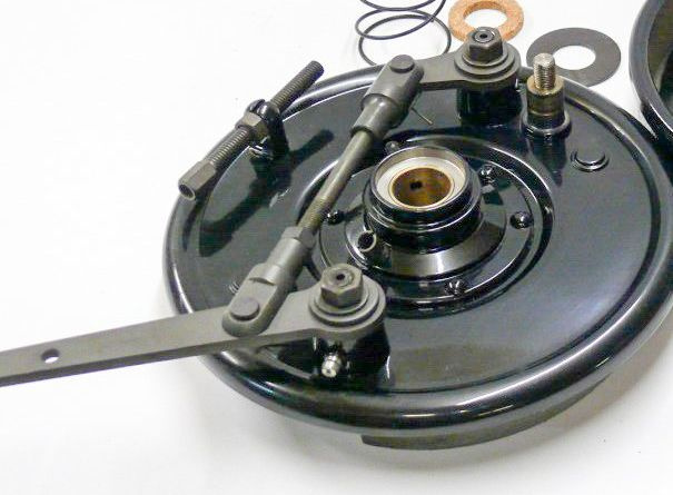 Samwel Front Double cam drum brake, black and parkerized