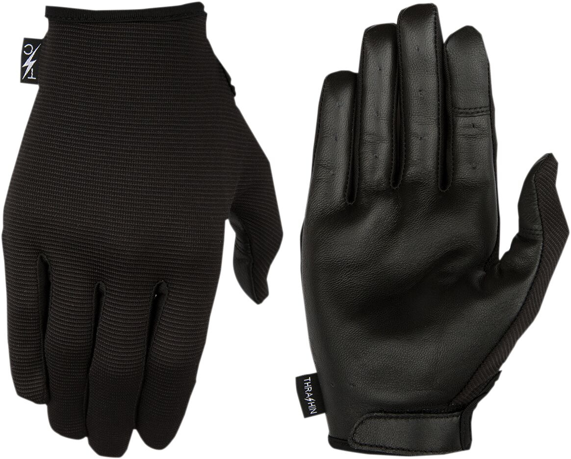 Thrashin Supply Co. Gloves Stealth Leather Palm Black Medium Gloves St