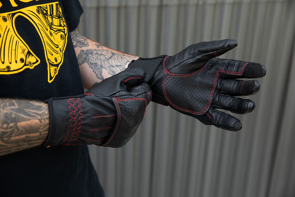 Biltwell Glove Borrego Redline Xs Glove Borrego Redline Xs