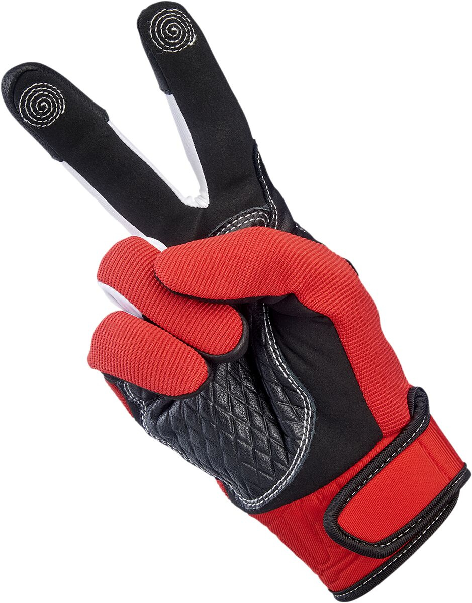 Biltwell Gloves Baja Red/Blk Lg Gloves Baja Red/Blk Lg