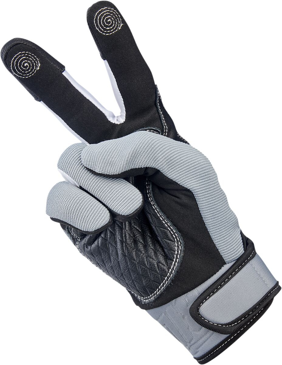 Biltwell Gloves Baja Gry/Blk Lg Gloves Baja Gry/Blk Lg