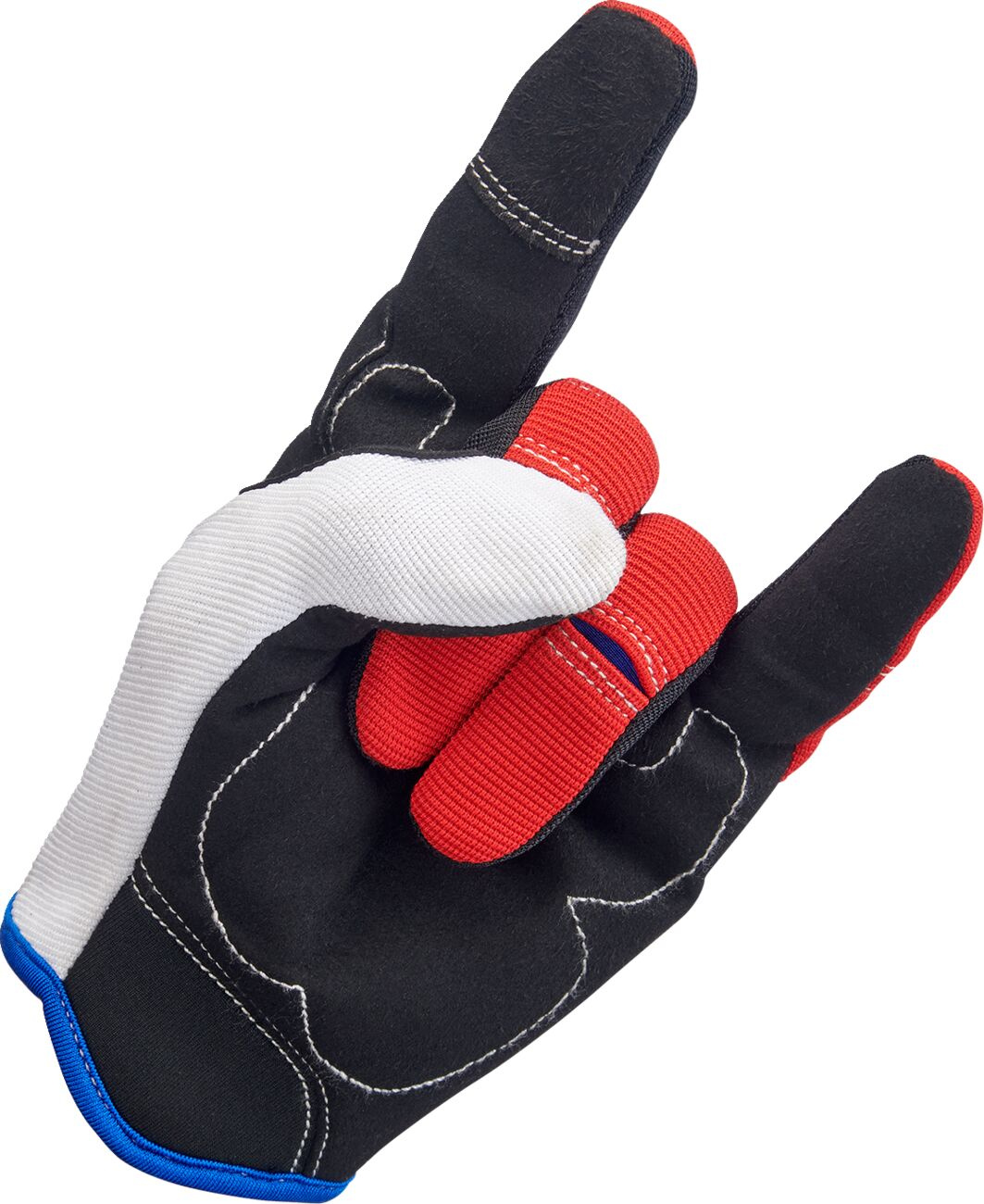 Biltwell Gloves Moto Rd/Wh/Bl Lg Gloves Moto Rd/Wh/Bl Lg