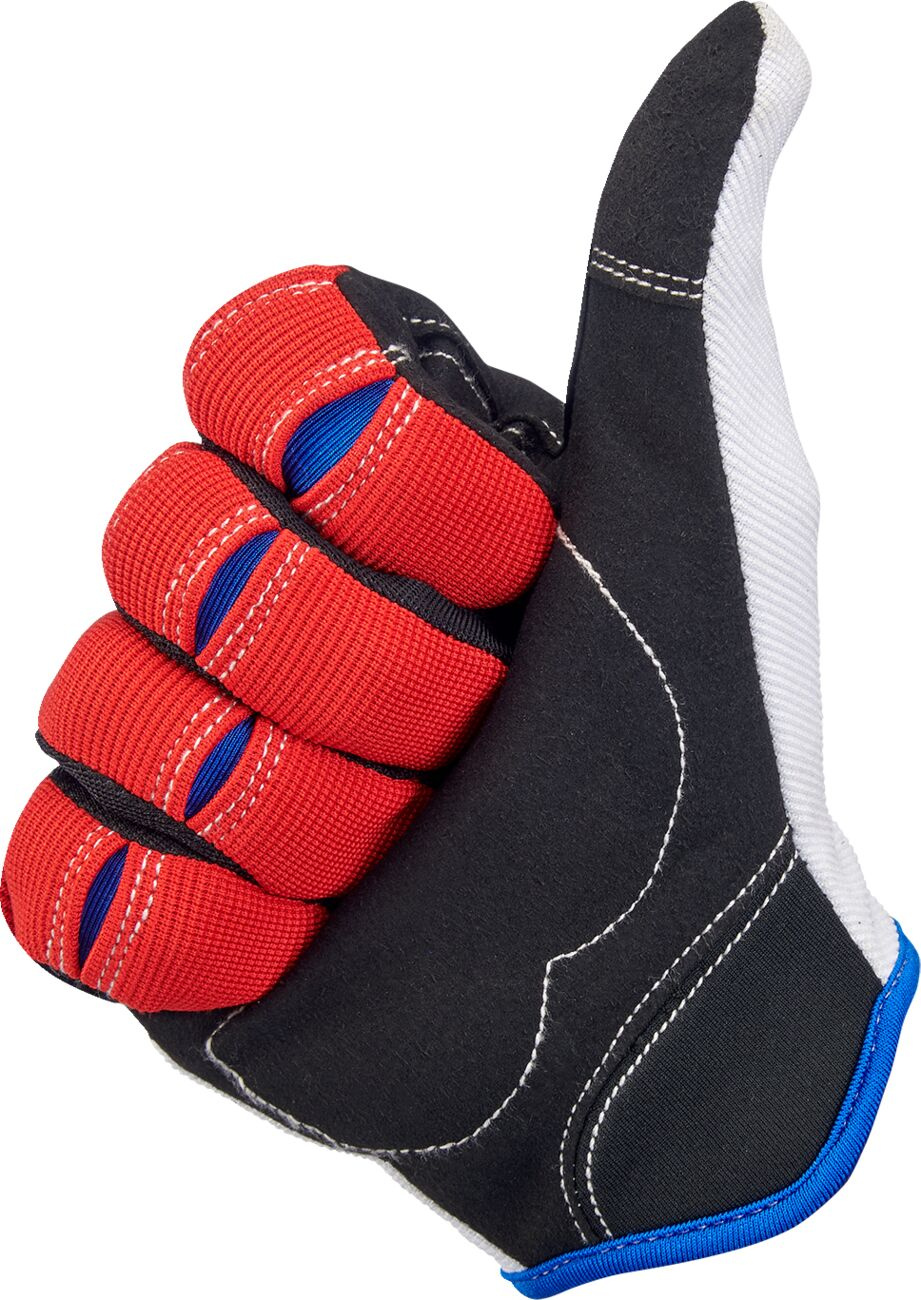 Biltwell Gloves Moto Rd/Wh/Bl Xxl Gloves Moto Rd/Wh/Bl Xxl