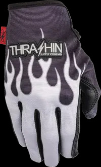 Stealth Leather Palm Flame Gloves S