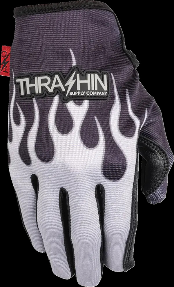 Stealth Leather Palm Flame Gloves M