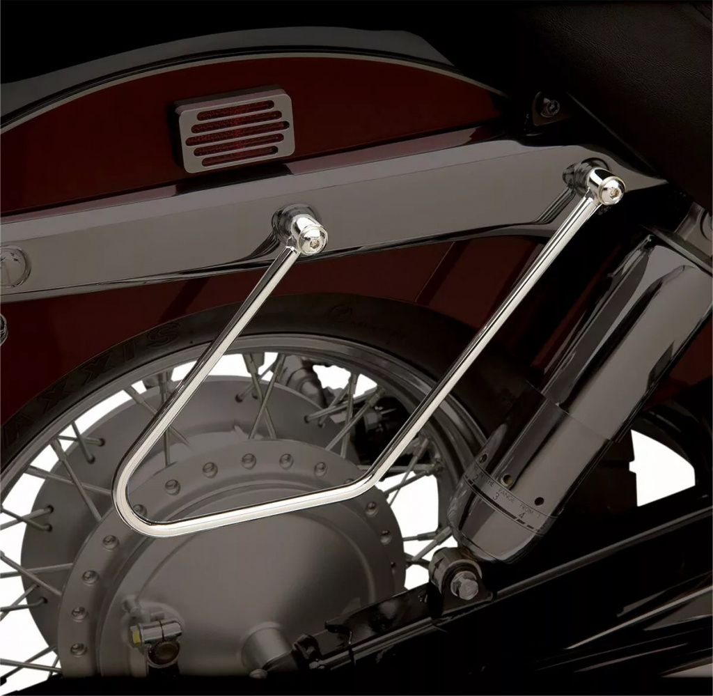 Show Chrome  Saddlebag Stays Vt750