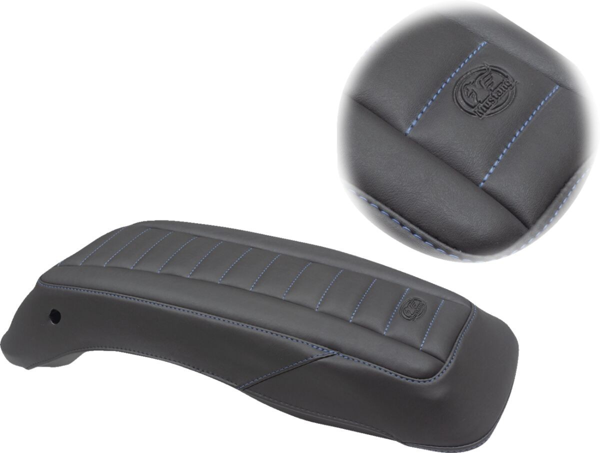 Mustang Cover Bglid Bk/Blu Fl14- Saddlebag Lid Covers - Early F