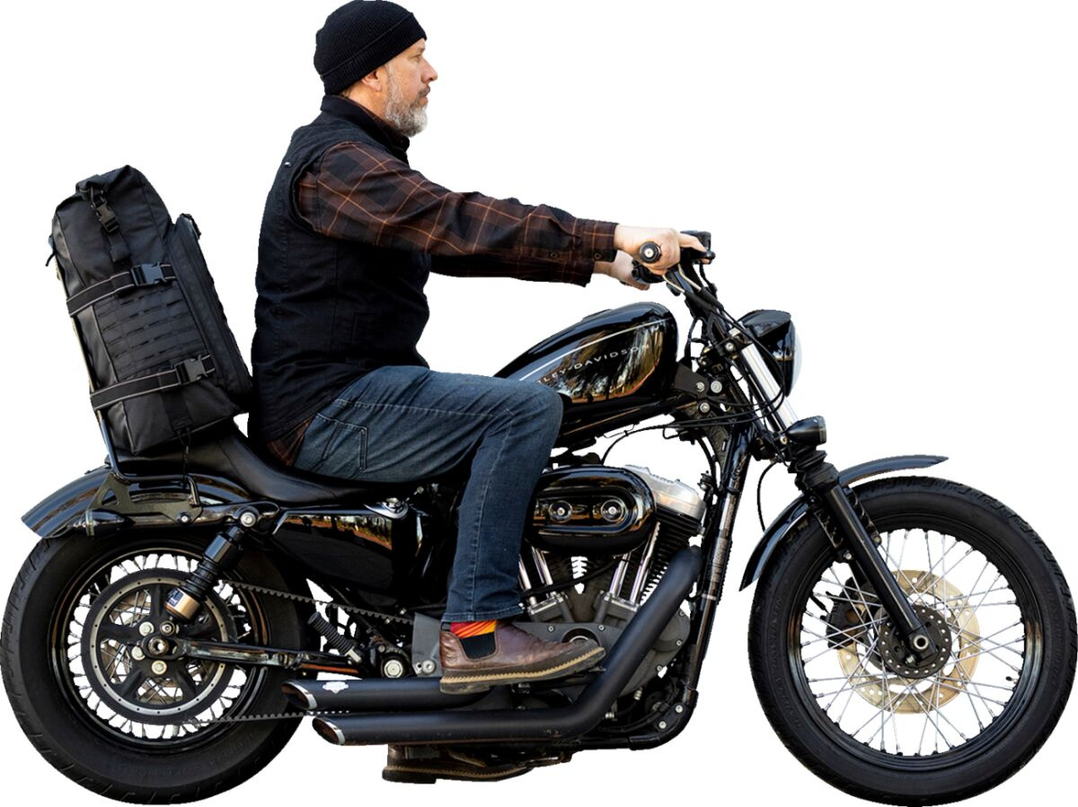 Biltwell Exfil-80 Motorcycle Bag - Gen 2- Black Bag Exfil-80 Gen 2 Blk